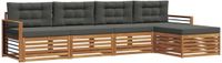 vidaXL - Acacia Hout Loungeset - 5-delig - Natuurlijk en Antraciet
