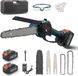 StarTech Accu-motorsag Mini kettingzaag - 950 W - 2 accu's - Verwisselbaar zaagblad van 15/20 cm - Geschikt voor hout/takken - Rood