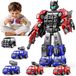 Jouets transformables robot - 5-en-1 magnétique - 11 pouces - Camion détachable pour garçons