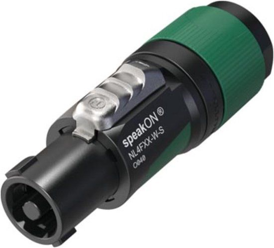 Neutrik NL4FXX-W-S Luidsprekerconnector Stekker, recht - Zwart-groen - 1 stuk(s)
