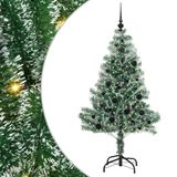 vidaXL Kunstmatige Kerstboom Sneeuw Gevlochten met LED Licht 150 cm