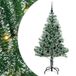 vidaXL Kunstmatige Kerstboom Sneeuw Gevlochten met LED Licht 150 cm