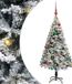 vidaXL Kunstkerstboom met 150 LED Wit 150 cm PVC en Staal en Kunststof