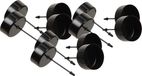 Othmar Decorations Theelichthouders stekers - 12x - Zwart - 5 cm - Metaal