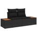 vidaXL Banc de jardin 2 places Polyrotin noir