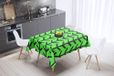 Bonamaison Tafelkleed, Anti-Mold, Sneldrogend, Waterdicht, 100% Polyester Tafellaken, Neon groene rook, 140 x 140 Cm