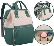 Peterson Sac à dos Mommy Bag Mama Organizer pour poussette - Vert/Beige