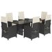 vidaXL 9-delige Tuinset met Kussens, Poly Rattan, Grijs