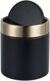 Relaxdays Tafelprullenbak - 1,5 l - zwart-goud