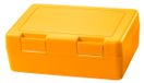 Lunchbox pour enfants – Sans BPA et fabriqué en Allemagne – Lunchbox avec fermeture sécurisée par clic, lunchbox robuste pour enfants et adultes – jaune standard