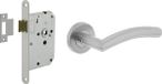 Intersteel Set de porte serrure à larder blanc avec poignée Lisa/90° basic inox