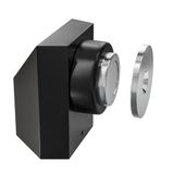 Amig - Magnetische deurstopper - Vloermontage - Krachtige magneet - Eenvoudige installatie, inclusief schroeven - Roestvrij staal - Zwart - 36 x 38 x 41 mm