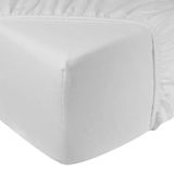 DoubleDry Hoeslaken Flanel 100% Zacht Katoen - Tweepersoons 180x200 cm - Rondom Elastiek - Wit