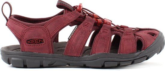 Keen Clearwater CNX Leather Sandalen Dames - Rood - Maat 38
