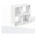 Furinno Pelli Kubieke opbergkast, boekenkast, boekenplank, 4-kubus, wit