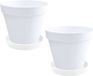 EDA Set van 3x EDA Toscane bloempotten - D20 x H17 cm - Wit