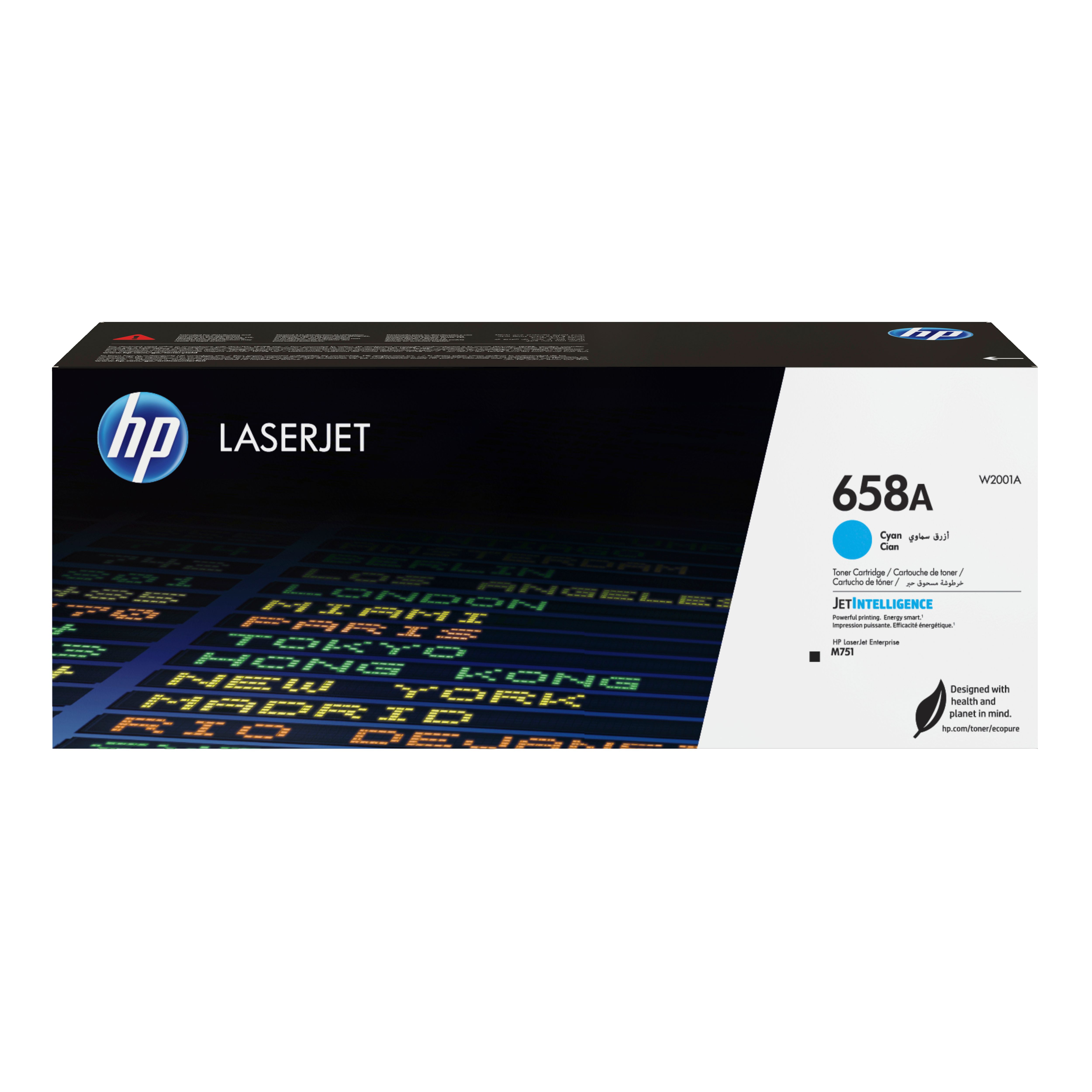 HP 658A Original Cyan Toner Cartridge for HP LaserJet Enterprise M751 - W2001A