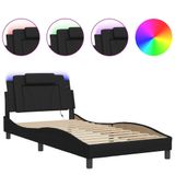 VidaXL Bedframe "Viana" met LED, Zwart, 100x200 cm