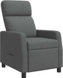 vidaXL - Relaxfauteuil - Donkergrijs - Stof