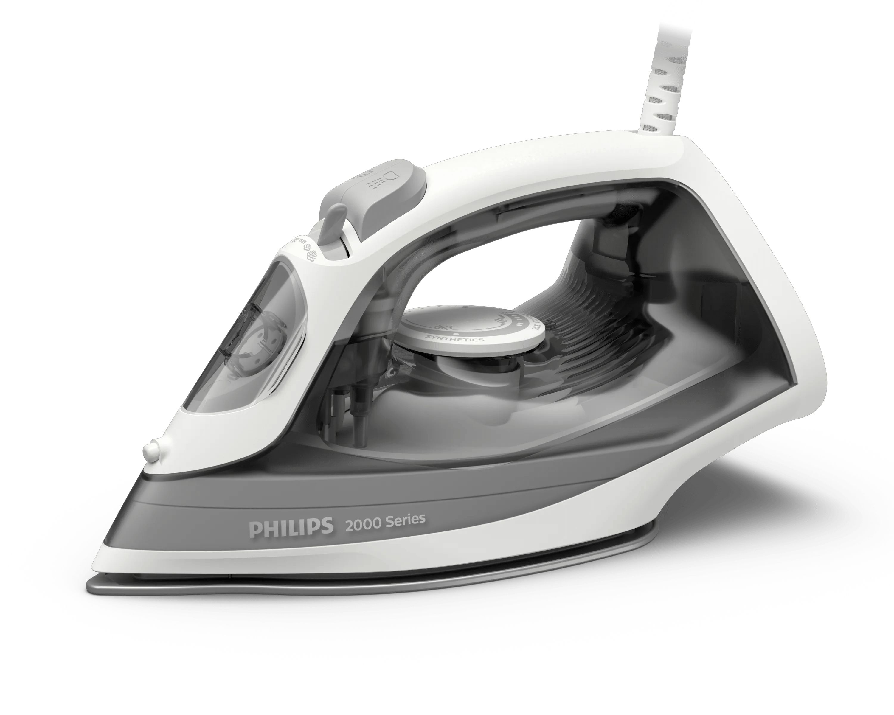 Philips 2000 Series DST2020/80 Steam Iron - 2000W - Ceramic Soleplate - Grey/White