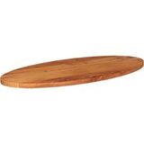 Plateau de table ovale en bois d'acacia massif 110x50x3,8 cm