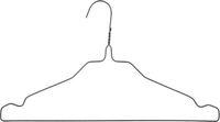 5Five Kledinghangers - 25x stuks - metaal - zwart - 40 x 20 cm