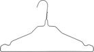 5Five Kledinghangers - 25x stuks - metaal - zwart - 40 x 20 cm