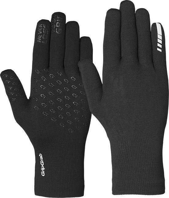 GripGrab Waterproof Knitted Thermal Gloves, black