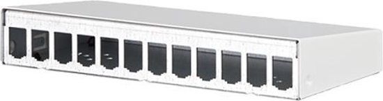 METZ CONNECT 130861-1202-E BTR E-DAT C6A UPk Patch Panel - CAT 6a - RJ-45 - Pearl White, RAL 1013