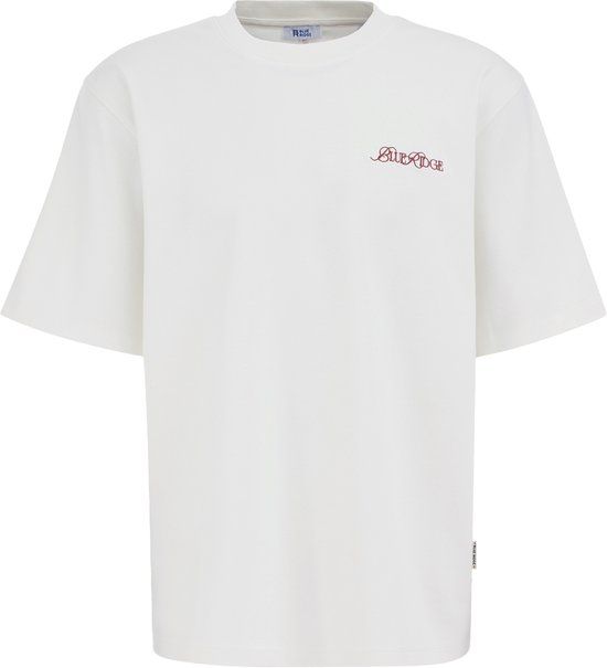 WE Fashion Heren Heavyweight loose fit T-shirt met embroidery