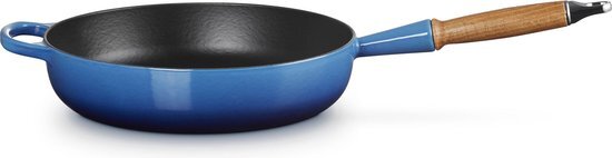 Le Creuset gietijzeren sauteerpan / sauteuse azuurblauw, 28 cm, 3,6 liter