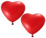 Merkloos / Sans marque Partyxplosion B.V. 60x Hartjes ballonnen rood 27 cm - Valentijn/bruiloft versiering