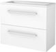 Basic Line Start 39 Badkamermeubelset - Ondiep - 80 x 39 cm - Met Grepen - 2 Lades - Acryl Wastafel - 1 Kraangat - Ice White
