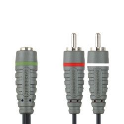 Bandridge BAL3501 - Audio kabel - 1 m - Zwart, Grijs