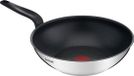 Wok en acier inoxydable, 28 cm, avec revêtement antiadhésif - Wok à induction de haute qualité