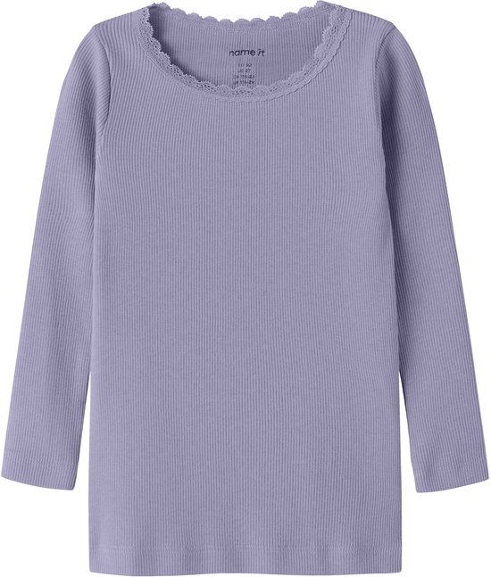 NAME IT NMFKAB LS TOP NOOS Meisjes Lange Mouwen Shirts Heirloom Lilac Maat 122/128