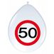 Folat Sarah/Abraham Ballonnen 50 jaar - 16x - 30 cm - verkeersbord - feestversiering verjaardag