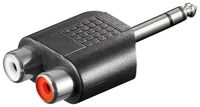 Microconnect AUDANH tussenstuk voor kabels 6.35mm 2 x RCA