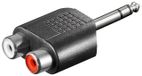 Microconnect AUDANH tussenstuk voor kabels 6.35mm 2 x RCA