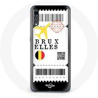 Maniacase Hoesje voor Huawei P20 Vliegticket Brussel België