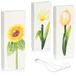 Humidificateur radiateur céramique - Lot de 3 - Tulipe, Tournesol, Marguerite - 21 x 8 x 4 cm - Pour radiateur