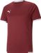 Puma Teamliga Shirt Korte Mouw Kinderen Bordeaux / Wit Maat 116