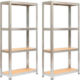 Avasco Étagère compacte solide - 1 pièce - Robuste et compacte - 145x75x30cm - Noir