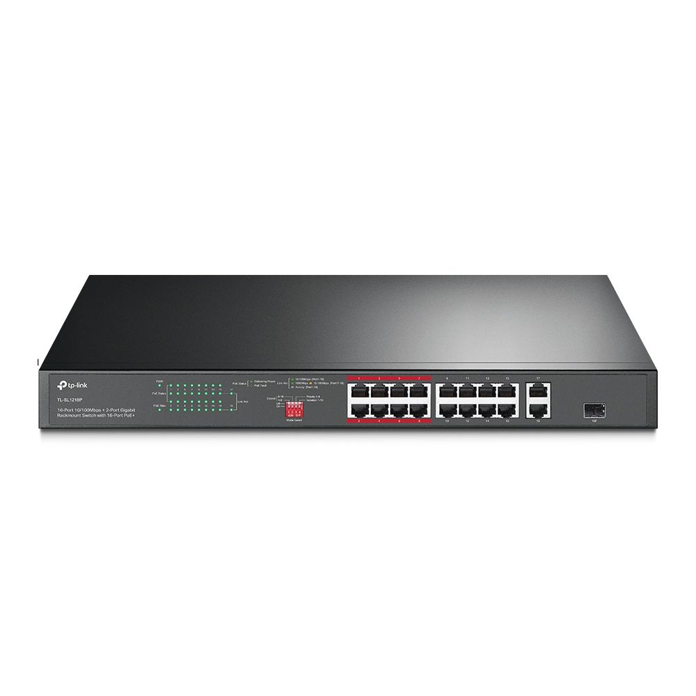 TP-LINK TL-SL1218P - Network Switch - Black