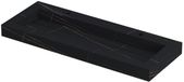 Wastafel INK Pitch Wastafel Keramische Slab Centraal met Drain en Front en Side Skirts 2 Kraangaten - 1200x450x90 mm - Lauren Black Mat