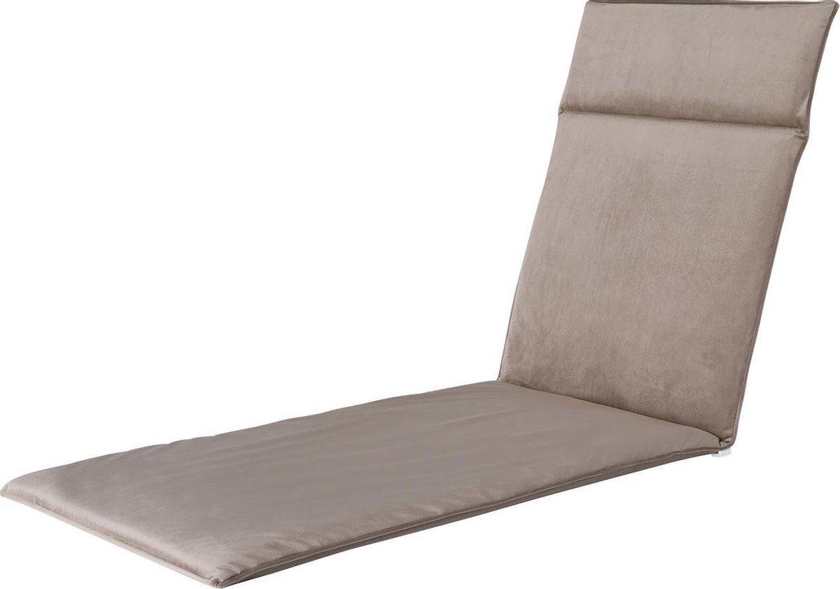 Madison ligbedkussen velvet 190 x 60 x 7 cm katoen taupe