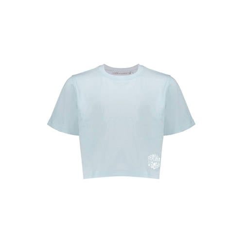 Frankie&Liberty T-shirt met backprint lichtblauw