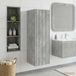 Maison Exclusive Armoire de salle de bain murale exclusive, couleur gris béton, dimensions 33 x 34,5 x 100 cm