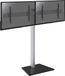 Support pour 2 écrans de télévision, convient aux écrans de 50" à 55" - Hauteur 175 cm - Pied de sol