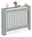 MDF Cache-radiateur style rustique, dimensions 83 x 112 x 19 cm, en MDF, de couleur grise